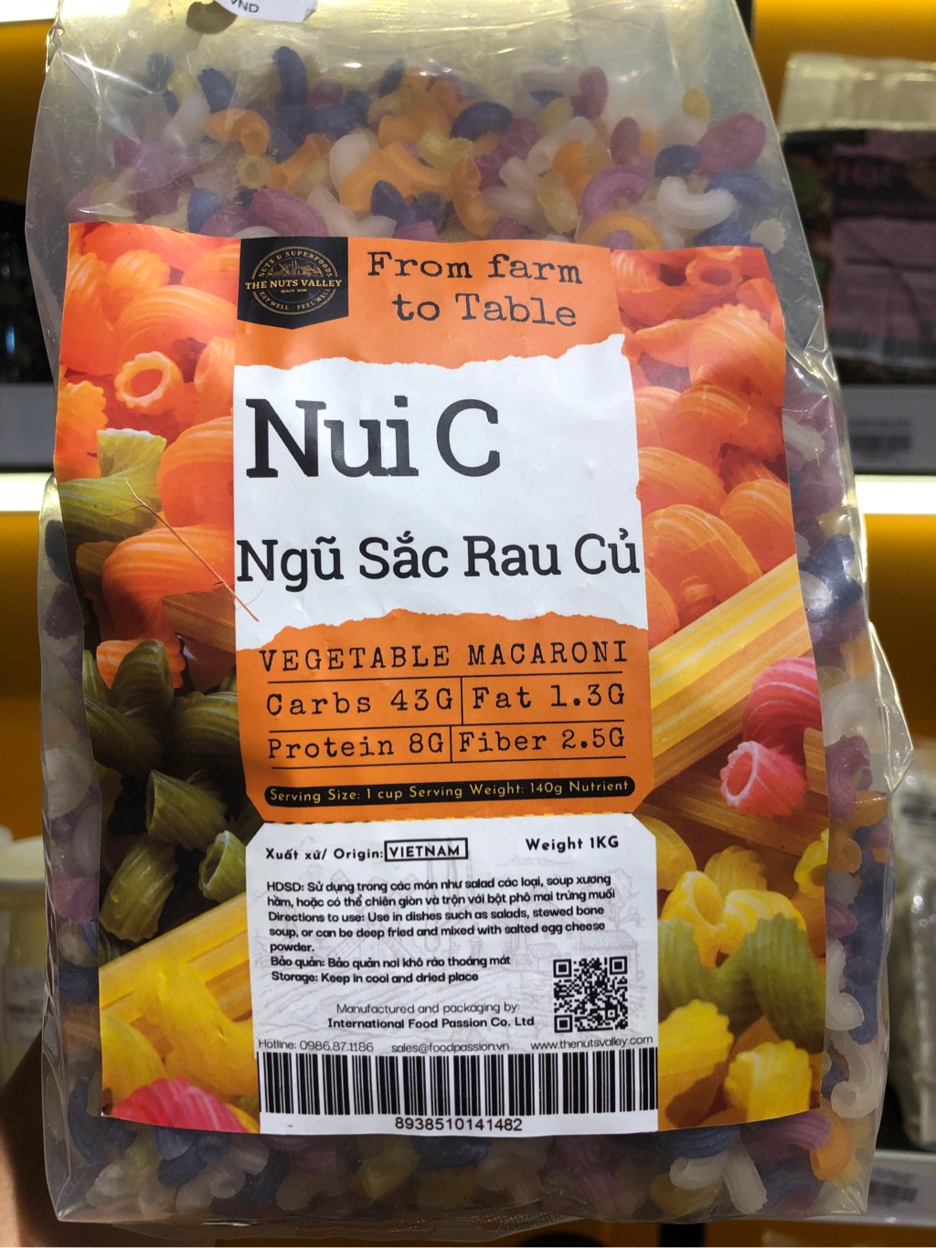 Nui rau củ thuần chay  - VEGETABLE NOODLES The Nuts Valley