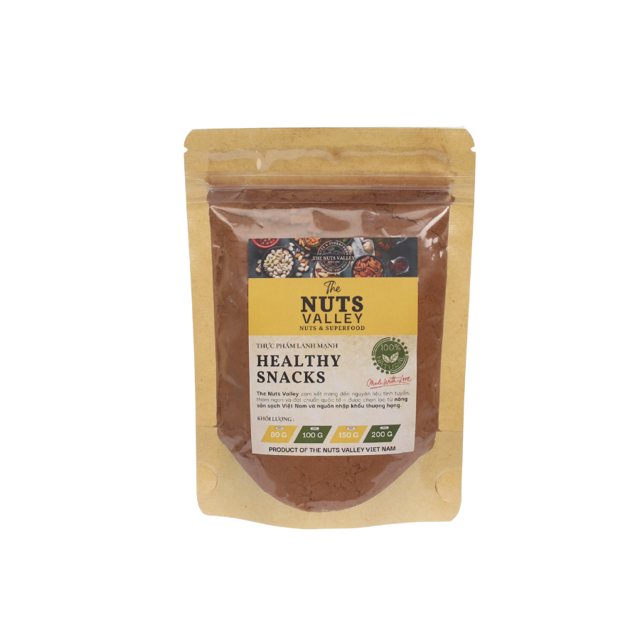 Hạt Cacao Bể và Bột Cacao Nguyên Chất 200gr  - COCOA NIBS The Nuts Valley