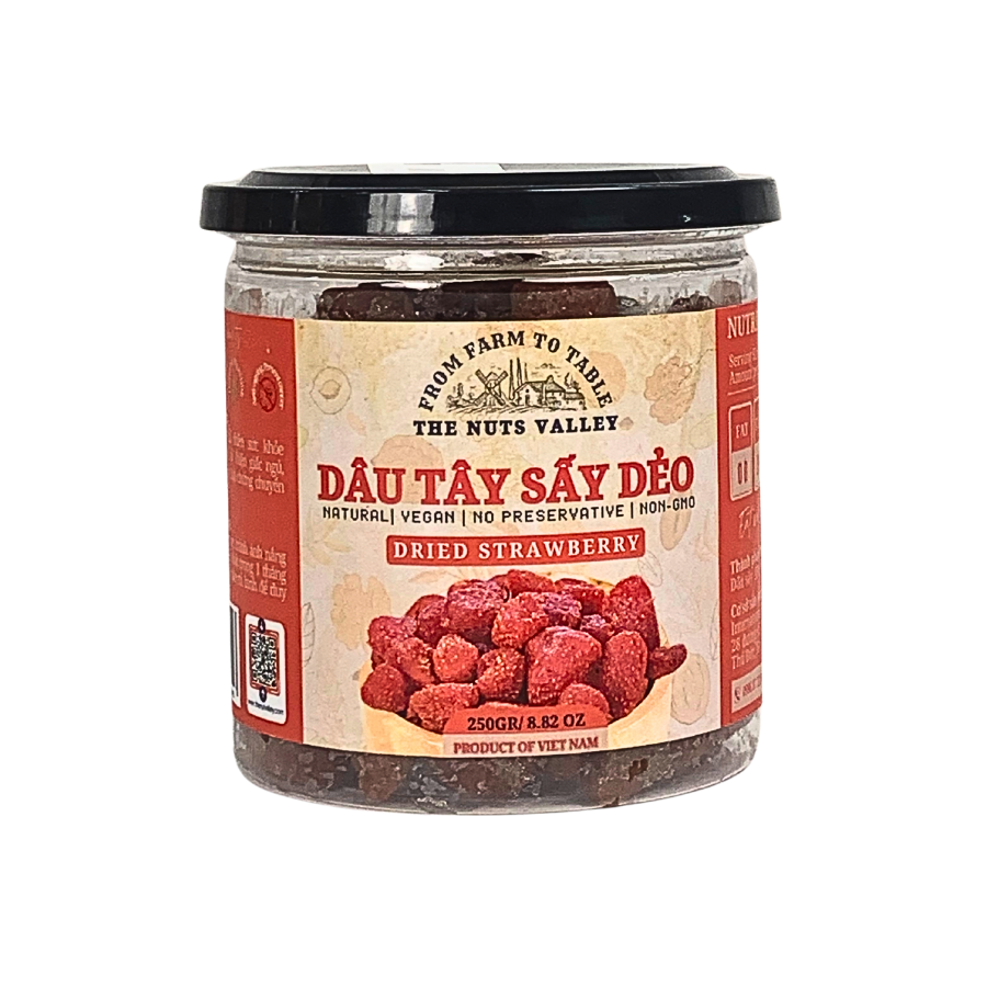 Dâu sấy giòn thăng hoa - Freeze dried strawberries The Nuts Valley