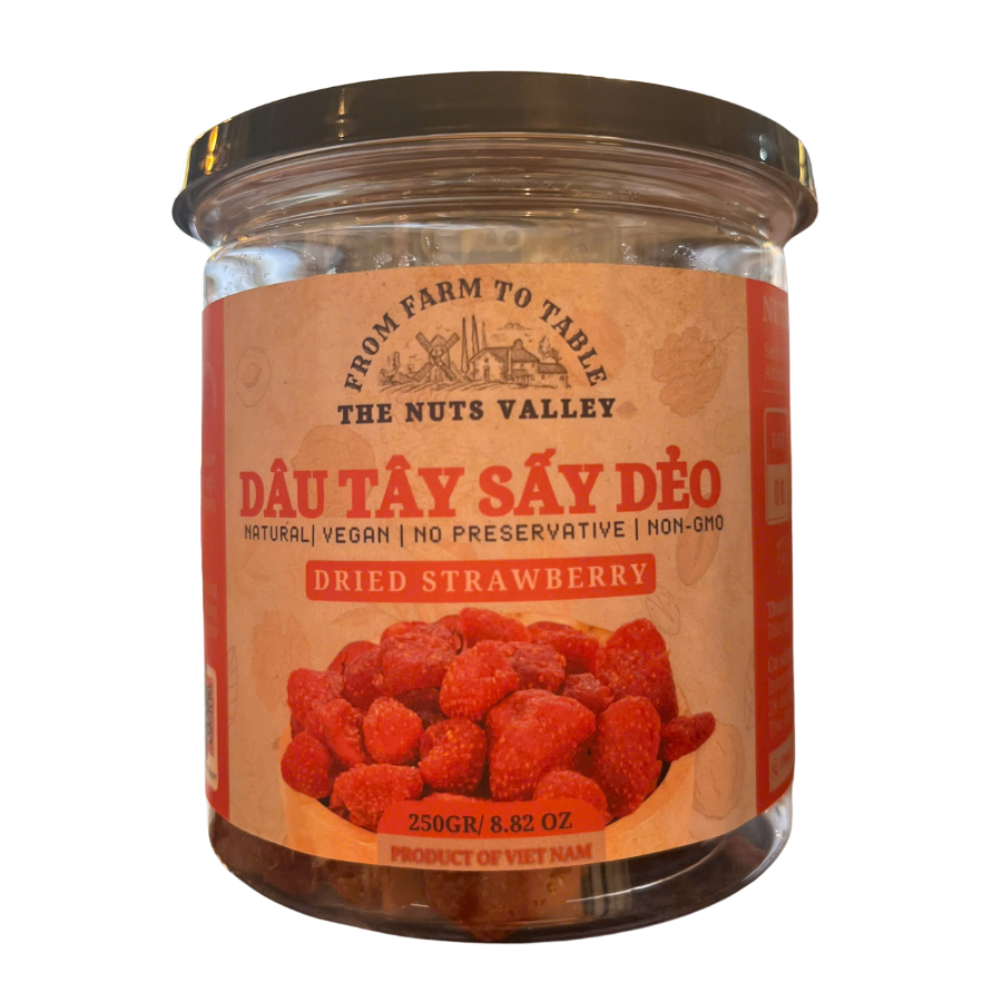 Dâu sấy giòn thăng hoa - Freeze dried strawberries The Nuts Valley