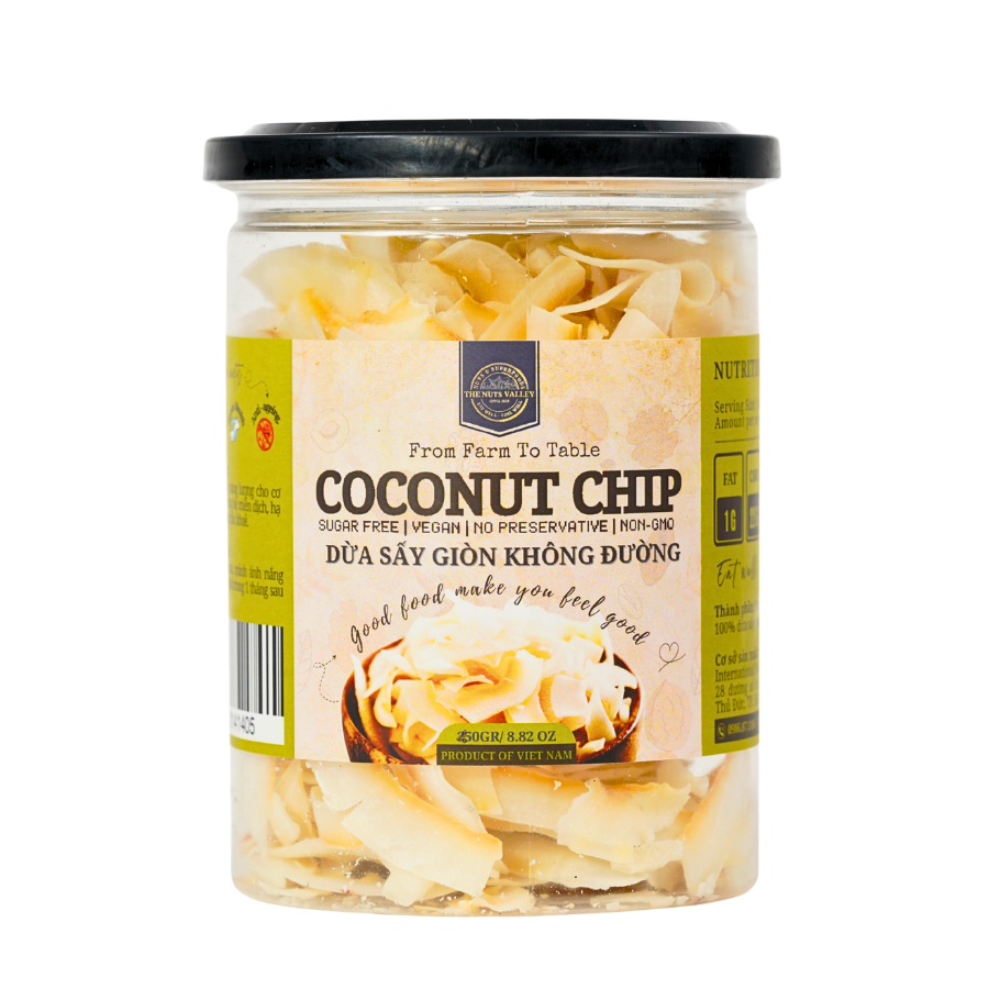 Dừa Sấy - COCONUT CHIP Keto, thuần chay