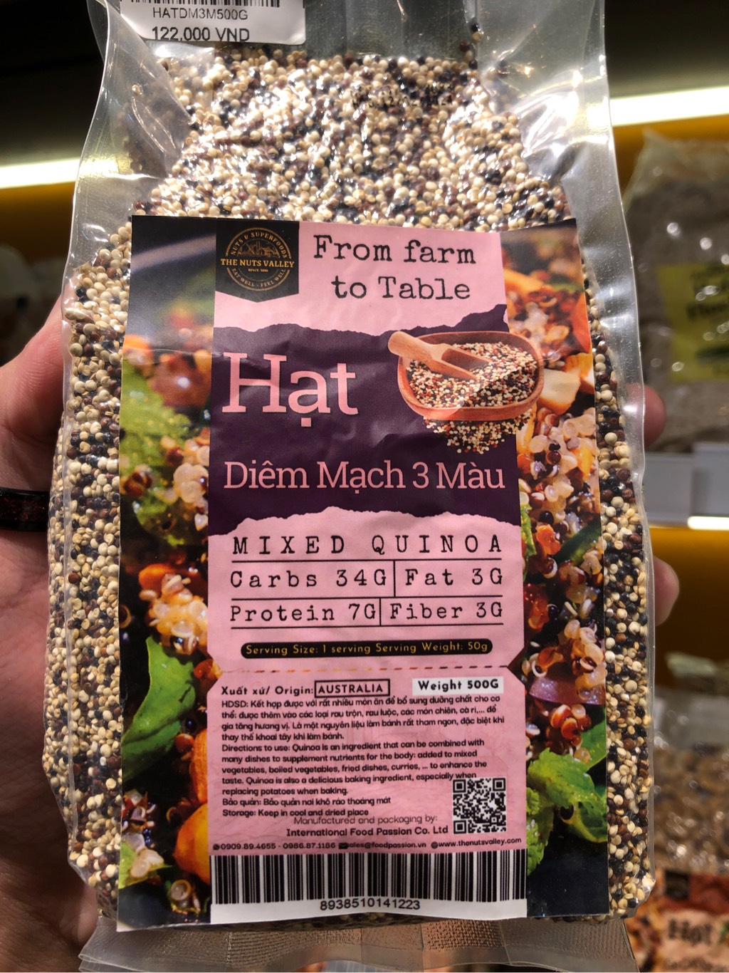Hạt diêm mạch hữu cơ - QUINOA Absolute Organic