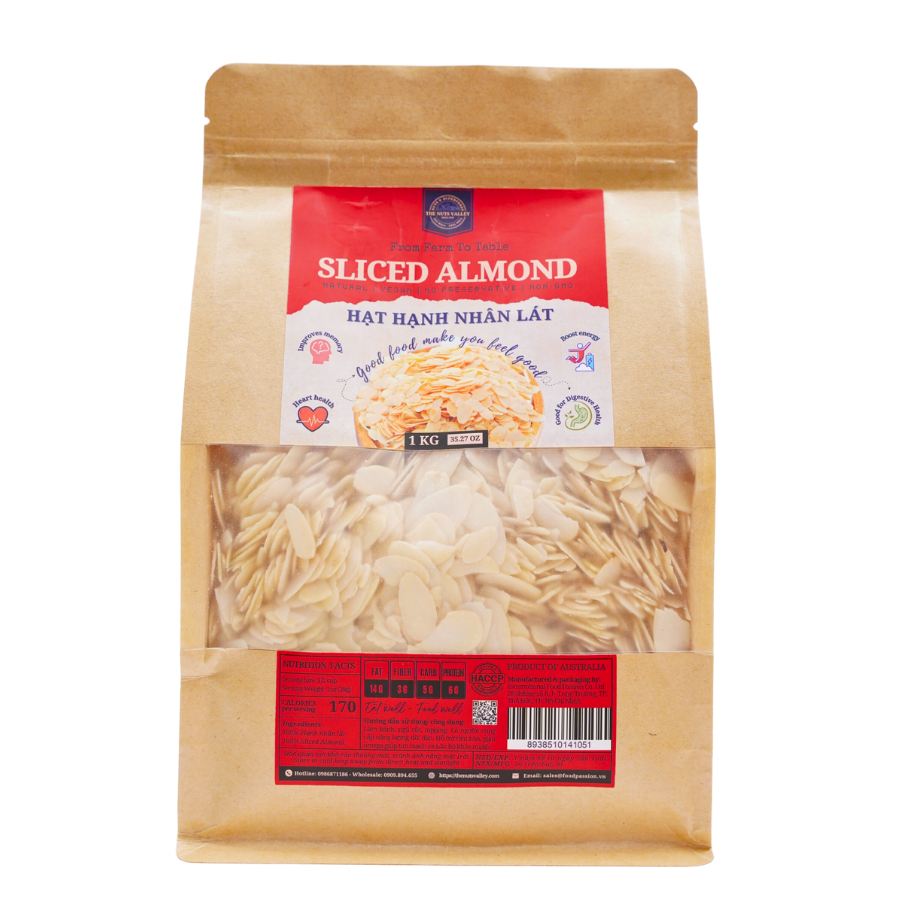 Hạnh nhân lát - ALMOND, SLICES, SLIVERED