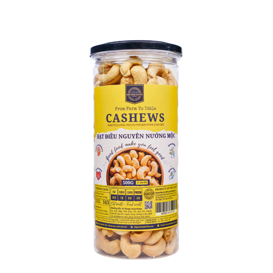 Hạt Điều Nhân Nguyên – Nguyên Chất Tự Nhiên, Dinh Dưỡng Đầy Đủ - WHOLE CASHEW The Nuts Valley