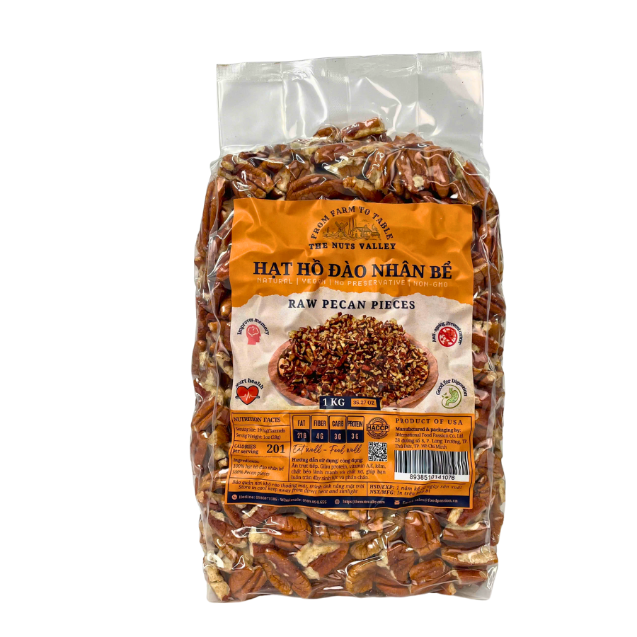 Hạt Hồ Đào Nhân Tách Vỏ - PECAN The Nuts Valley
