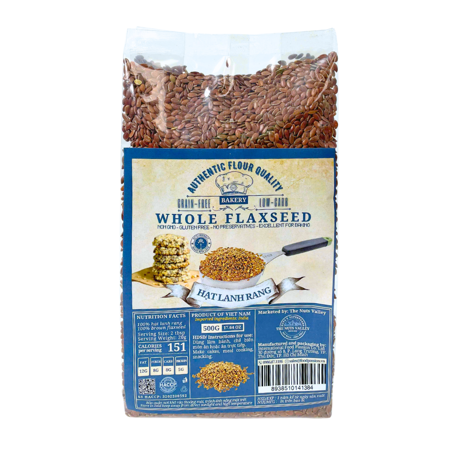 Hạt lanh Tươi và Bột Hạt Lanh Rang - FLAXSEEDS The Nuts Valley