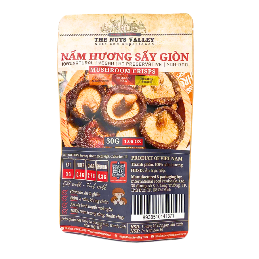 Nấm hương sấy giòn