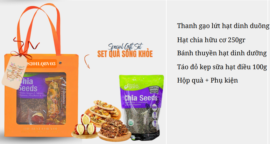 Set Quà Tết Sống Khỏe Túi Giấy The Nuts Valley