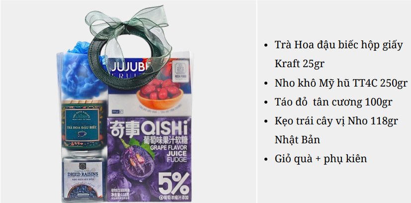 Set Quà Tết Xuân An Khang Túi Trong Suốt - The Nuts Valley