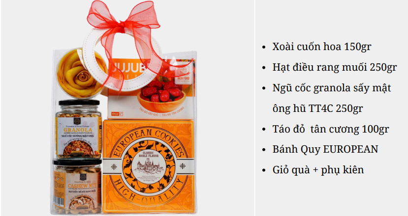 Set Quà Tết Xuân An Khang Túi Trong Suốt - The Nuts Valley