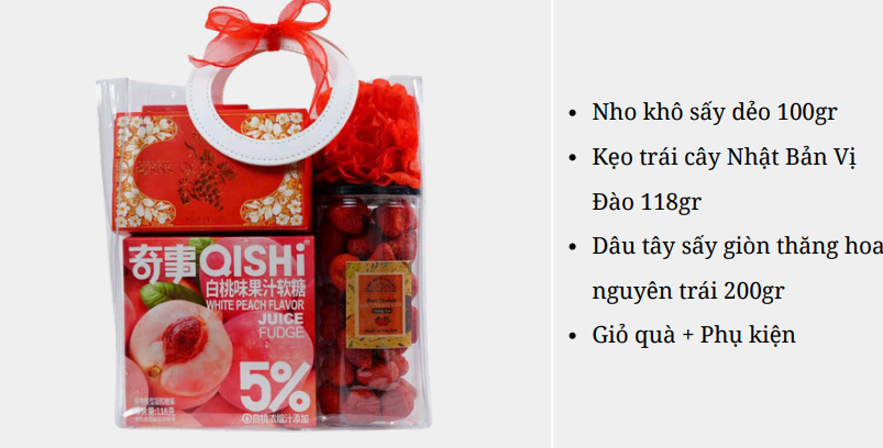 Set Quà Tết Xuân An Khang Túi Trong Suốt - The Nuts Valley