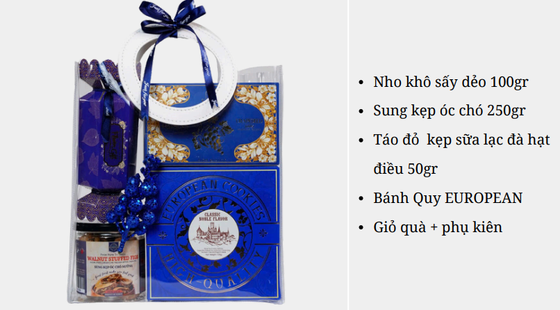 Set Quà Tết Xuân An Khang Túi Trong Suốt - The Nuts Valley