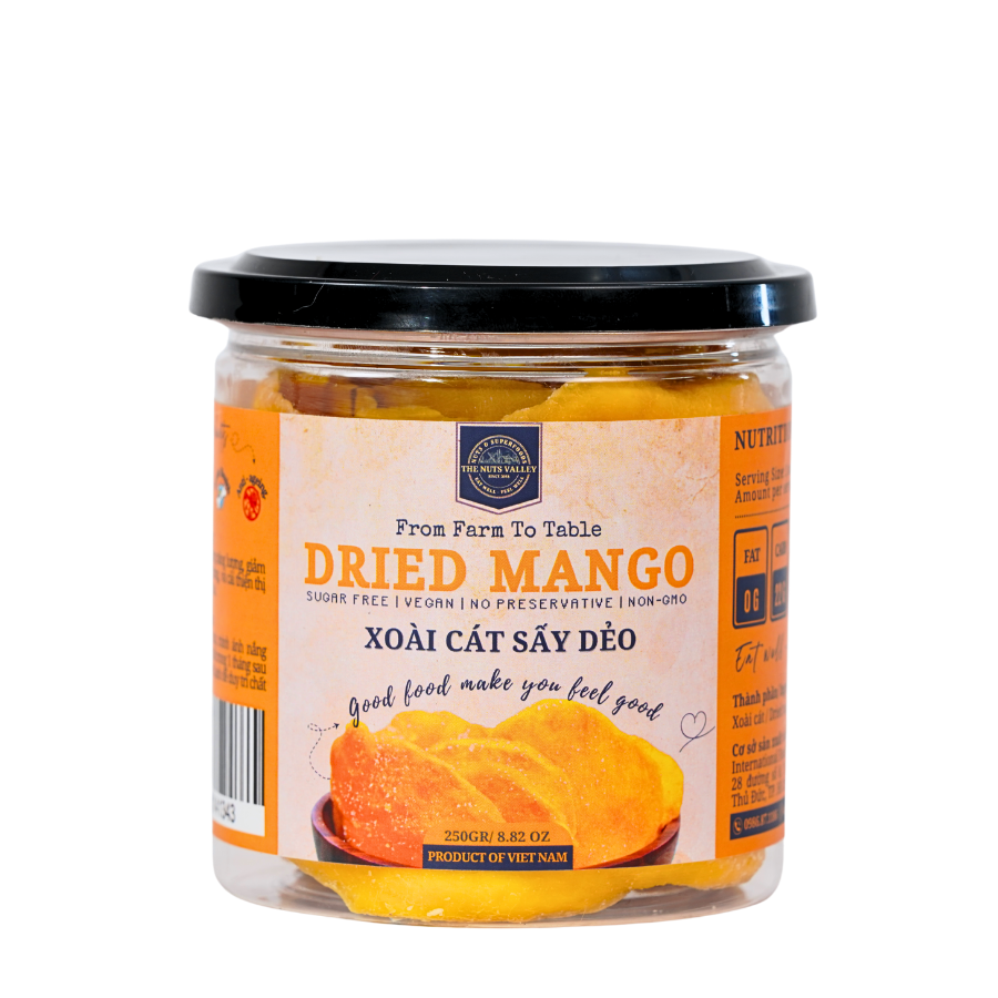 Xoài sấy dẻo cát Hoà Lộc - Dried Mango The Nuts Valley