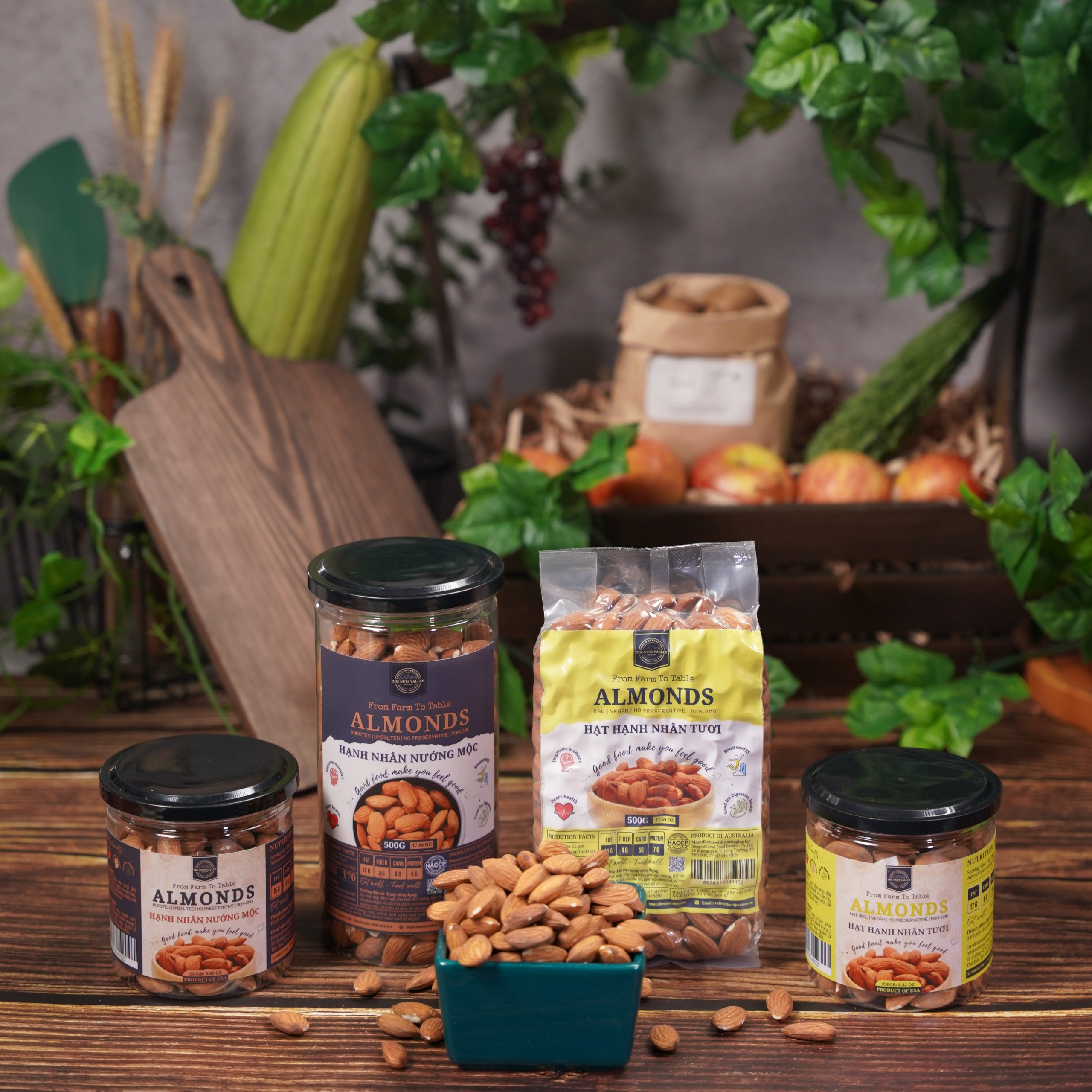 Hạt Hạnh Nhân Làm Sữa, Làm Bánh - ALMOND The Nuts Valley