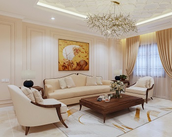 Thiết kế nội thất nhà ở phong cách sang trọng Đội cấn - Hà Nội