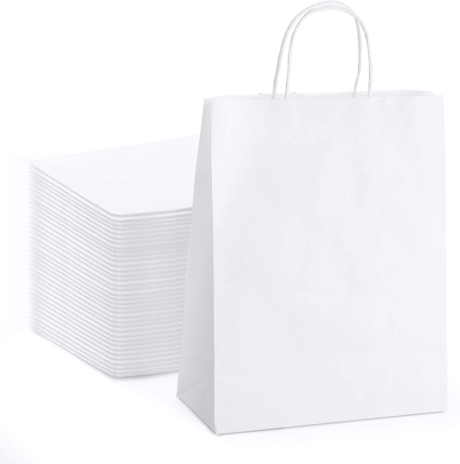 18"x25"x8" - White Twisted Handle Paper Bags