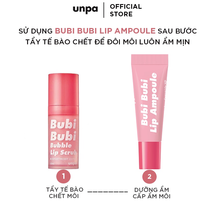 Tinh Chất Dưỡng Môi Căng Mọng Và Dưỡng Ẩm Sâu Unpa Bubi Bubi Lip Ampoule