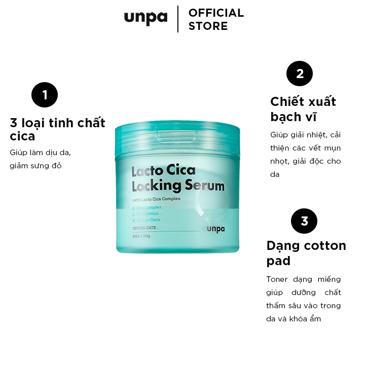 Serum Dạng Miếng Giúp Làm Dịu , Phục Hồi Da Và Ngừa Mụn Lacto Cica Locking