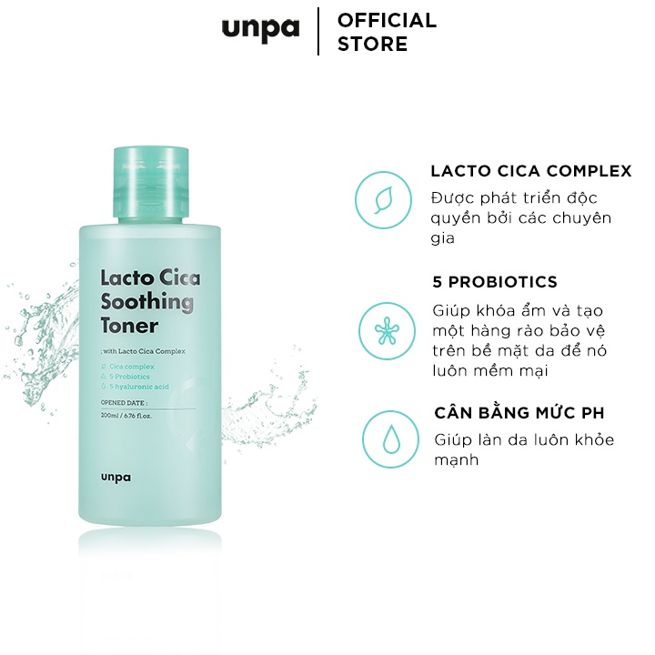 Nước Hoa Hồng Cải Thiện Da Mụn Và Làm Dịu Da Lacto Cica Soothing Toner