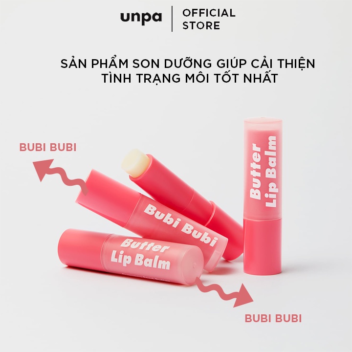 [Nhập mã R7TGGQ4 giảm 40K ] Son Dưỡng Môi Dưỡng Ẩm Cho Môi Mềm Mại Unpa Bubi Bubi Lip Balm 3.8G