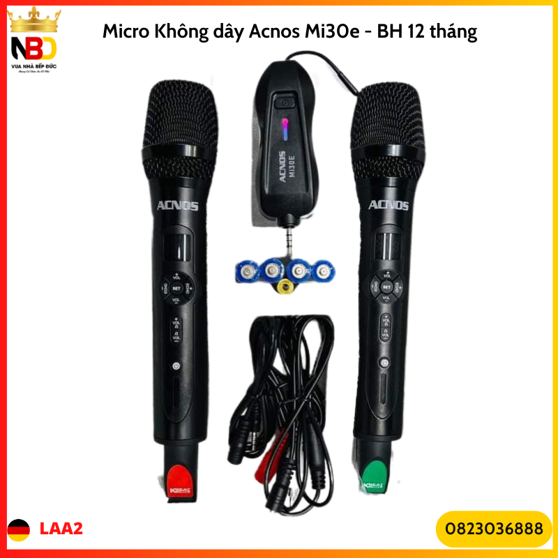 Mi30e Micro không dây Acnos tích hợp vang số tự động