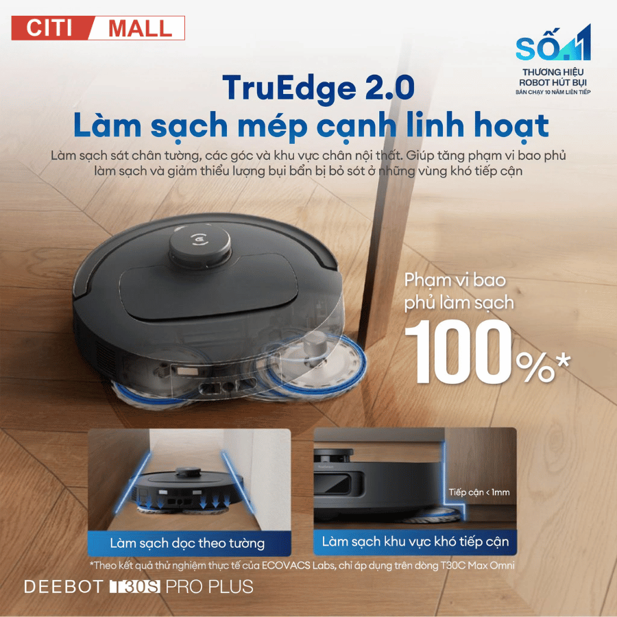 ECOVACS DEEBOT T30S PRO PLUS - ROBOT HÚT BỤI LAU NHÀ 2026