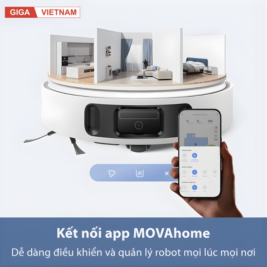Mova E30 Ultra - Robot Hút Bụi Lau Sàn 2026 tại Giga Việt Nam 11