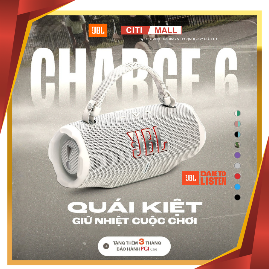 JBL Charge 6 - Loa Bluetooth Di Động Cao Cấp 2026