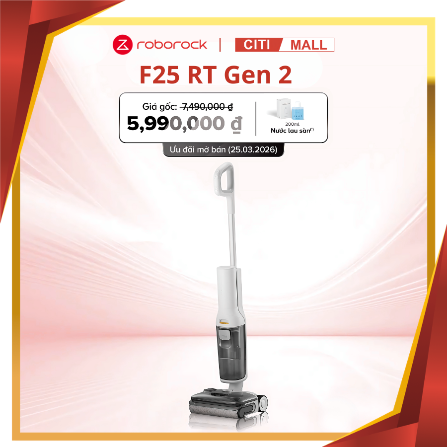 Roborock F25 RT Gen 2 - Máy Hút Bụi Lau Nhà 2026