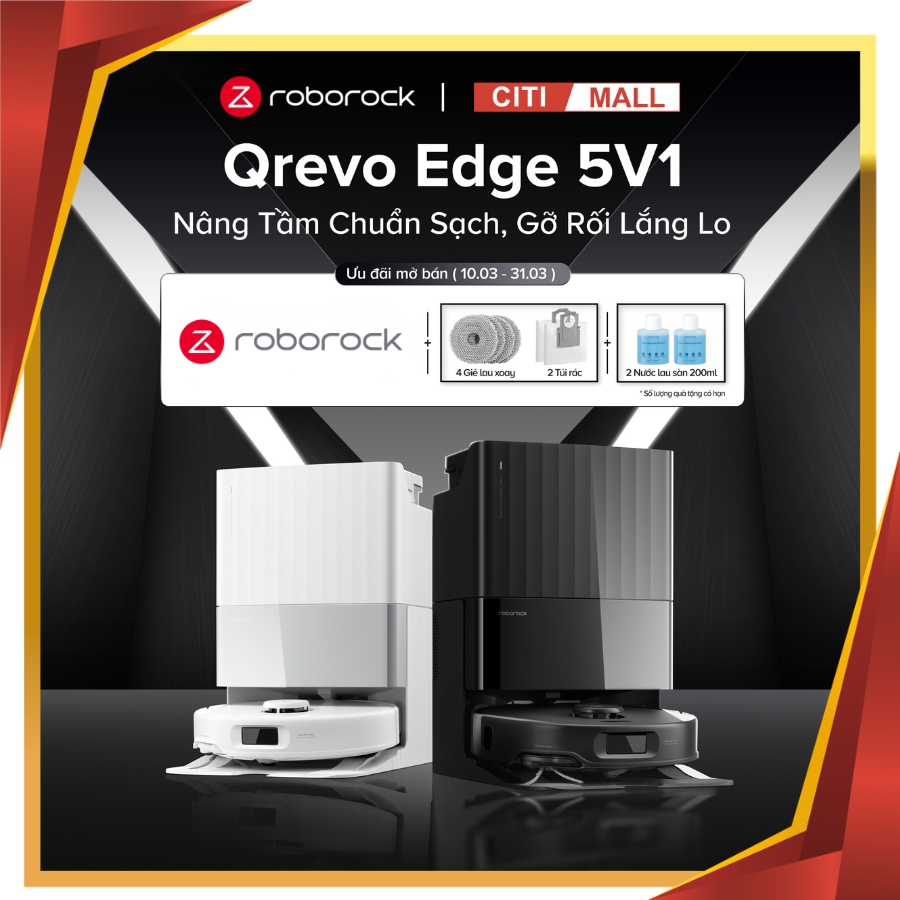 Roborock Qrevo Edge 5V1 - Robot Hút Bụi Lau Nhà 2026 tại Citimall 01