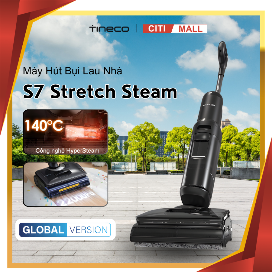 Tineco FLOOR ONE S7 Stretch Steam- Máy Hút Bụi Lau Nhà 2026 tại Citimall 01