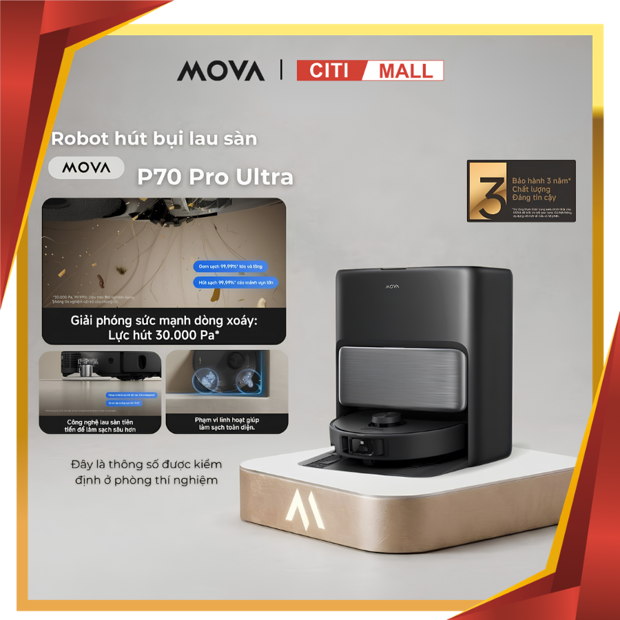 MOVA P70 Pro Ultra - Robot Hút Bụi Lau Nhà 2026