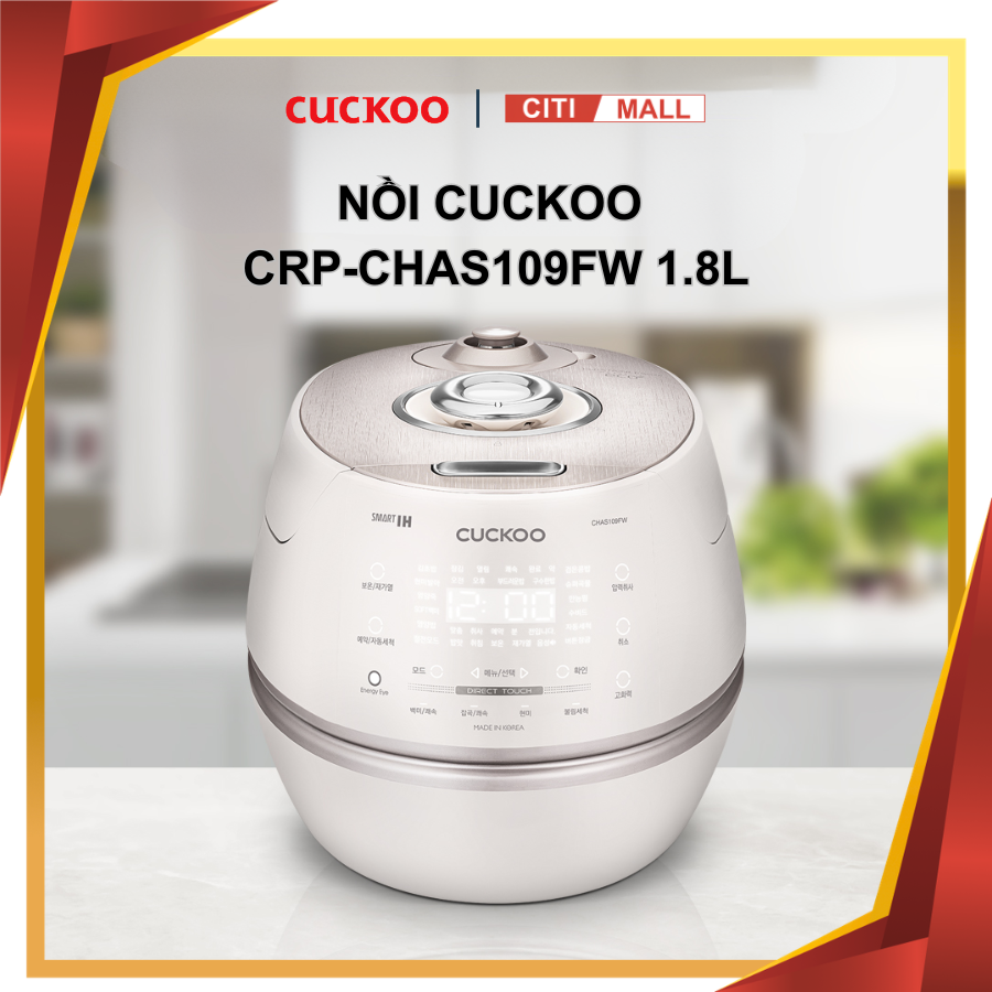 Cuckoo 1.8L CRP-CHAS109FW/FB - Nồi Cơm Điện Cao Tần Cuckoo