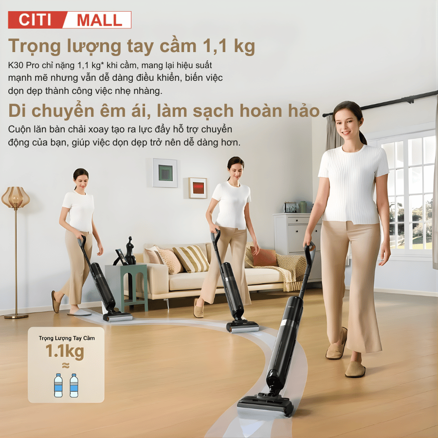 Mova K30 Pro - Máy Hút Bụi Lau Nhà Cầm Tay 2026 tại Citimall 10