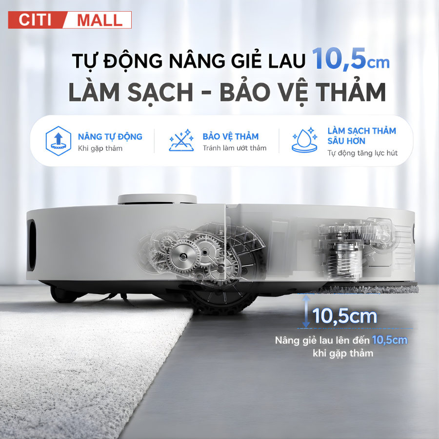 Mova E50 Ultra - Robot Hút Bụi Lau Nhà 2026 tại Citimall 08
