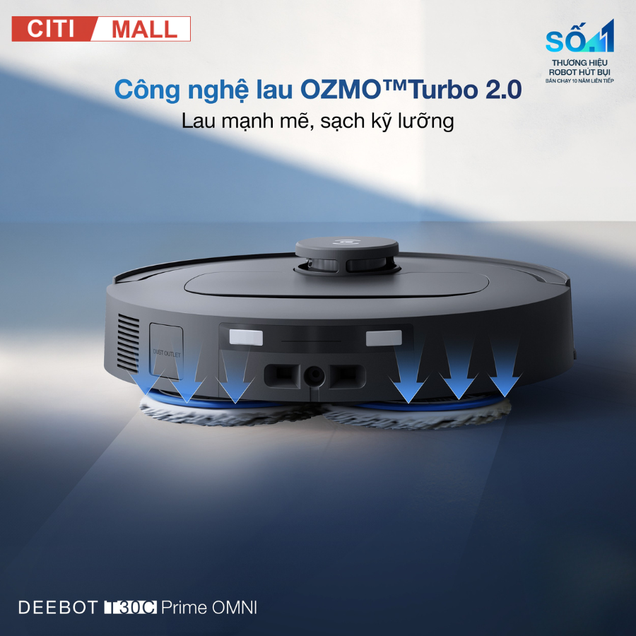 Ecovacs Deebot T30C Prime Omni - Robot Hút Bụi Lau Nhà 2026 tại Citimall 08