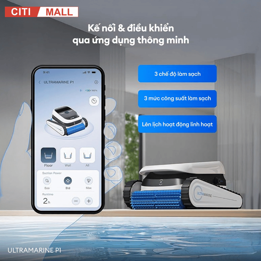 Ecovacs Ultramarine P1 - Robot Dọn Bể 2026 tại Citimall 11