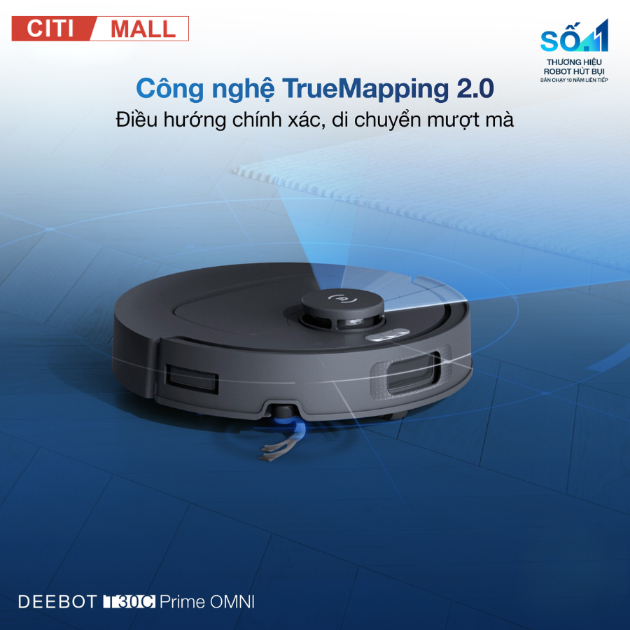 Ecovacs Deebot T30C Prime Omni - Robot Hút Bụi Lau Nhà 2026 tại Citimall 09