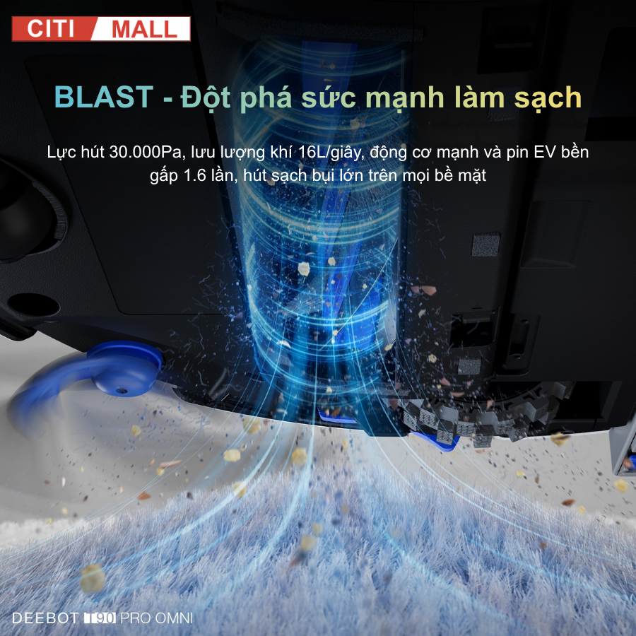 Ecovacs T90 Pro Omni - Robot Hút Bụi Lau Nhà 2026 tại Citimall 05