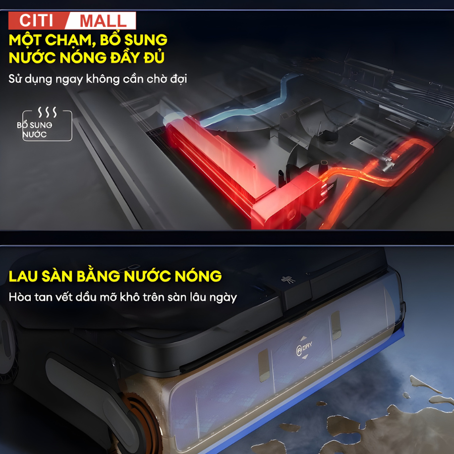 Tineco Station S9 Artist- Máy Hút Bụi Lau Nhà 2026 tại Citimall 12