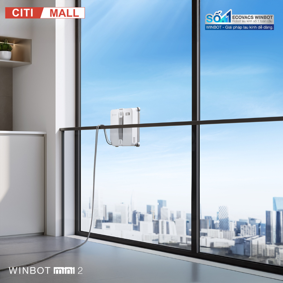 Ecovacs Winbot Mini 2 - Robot lau kính Ecovacs 2026 tại Citimall 12