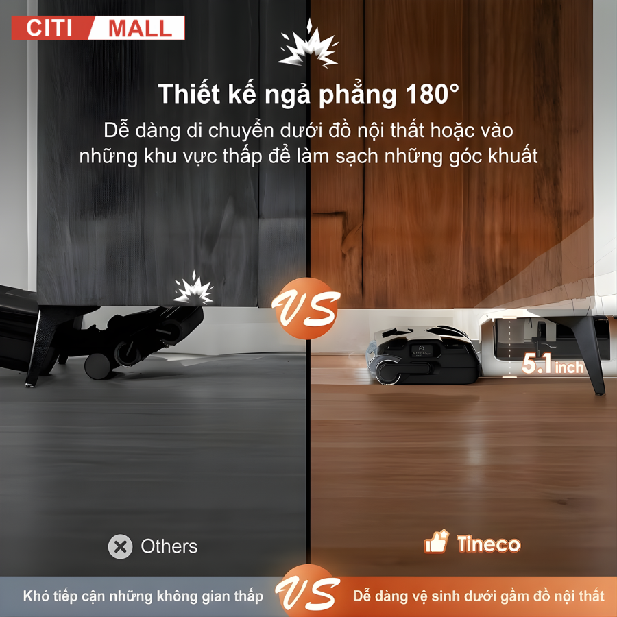 Tineco FLOOR ONE S6 Stretch Steam - Máy Hút Bụi Lau Nhà 2026 tại Citimall 12