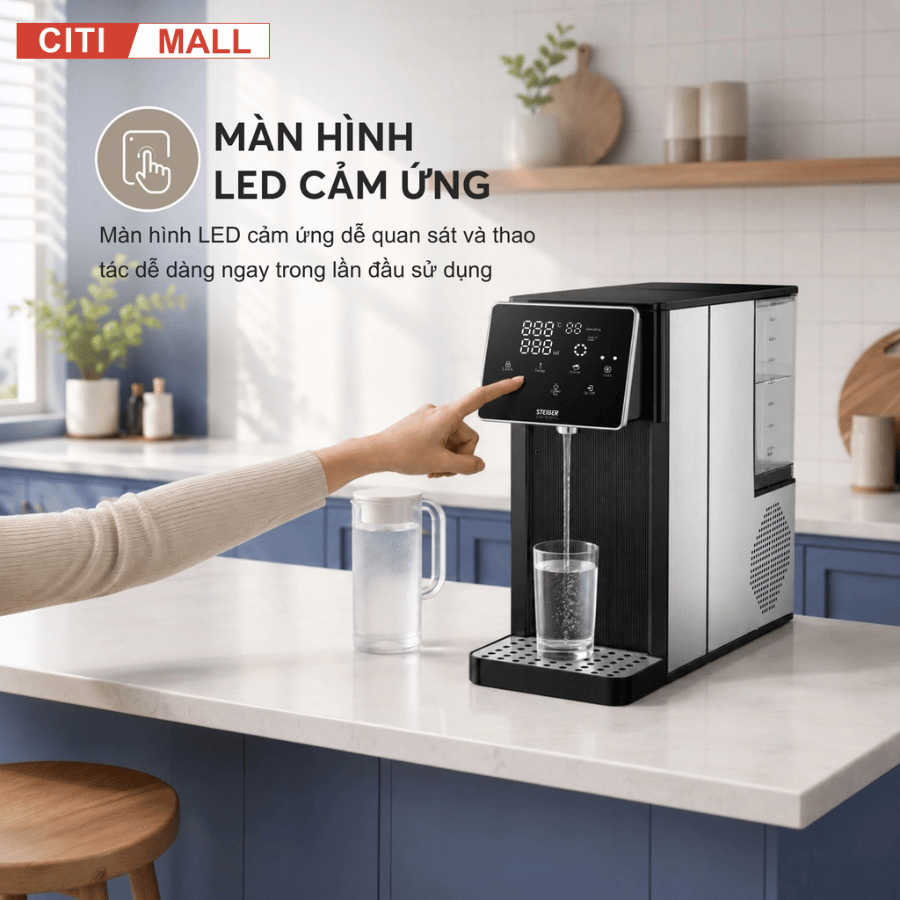Bình Thủy Điện Steiger STG-850HC làm nóng/ lạnh nước có lõi lọc than hoạt tính - Bảo hành chính hãng 12 tháng