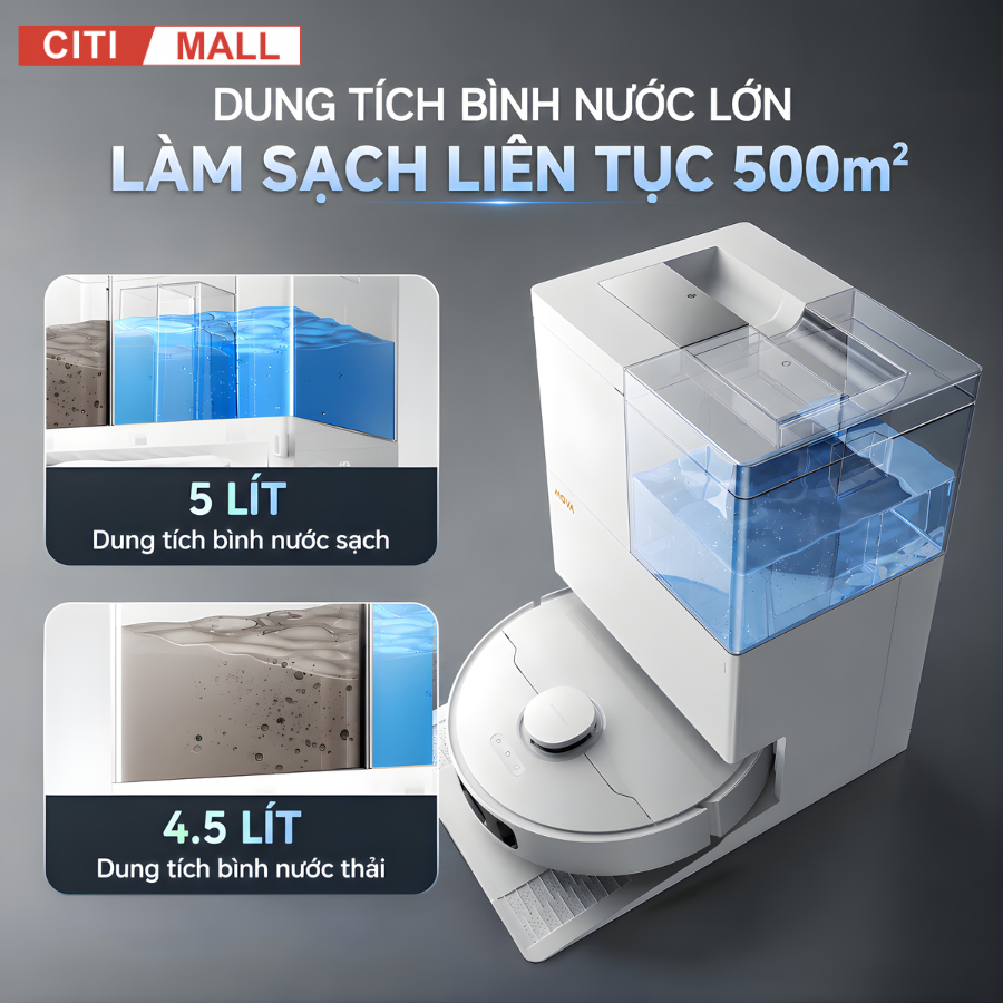 Mova E50 Ultra - Robot Hút Bụi Lau Nhà 2026 tại Citimall 11