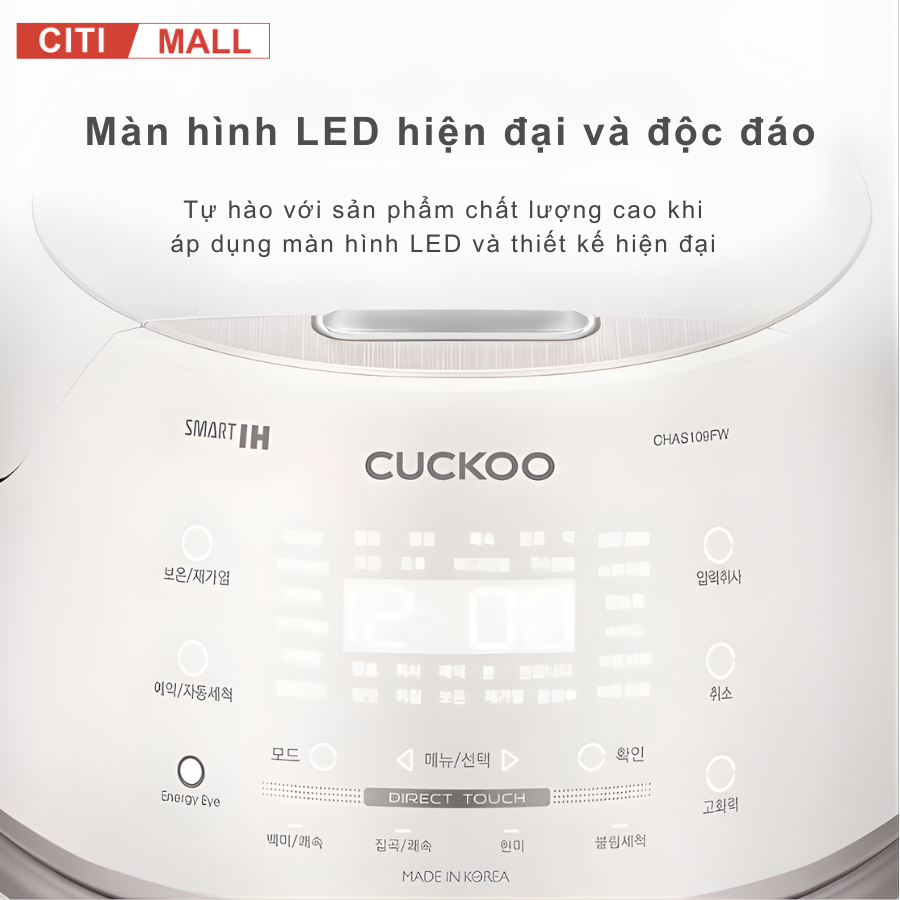 CUCKOO CRP-DHAS069FW - NỒI CƠM ĐIỆN CAO TẦN 2026 tại Citimall 10