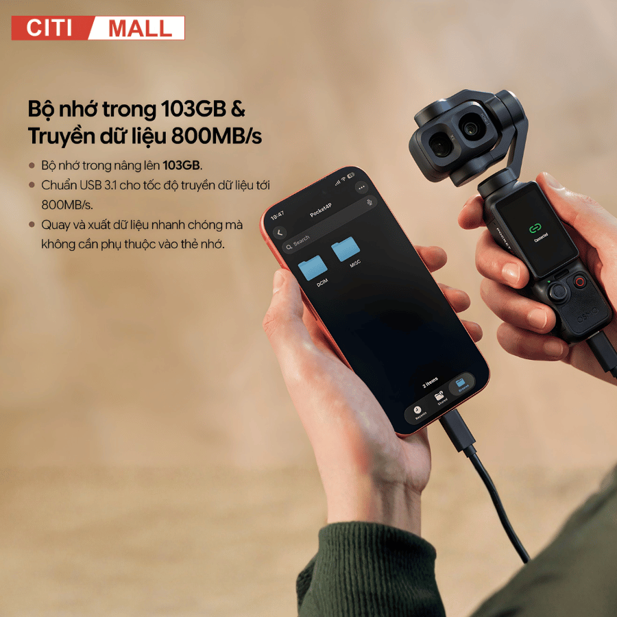 DJI Osmo Pocket 4P - Camera Thế Hệ Mới 2026 tại Citimall x Giga Việt Nam 22