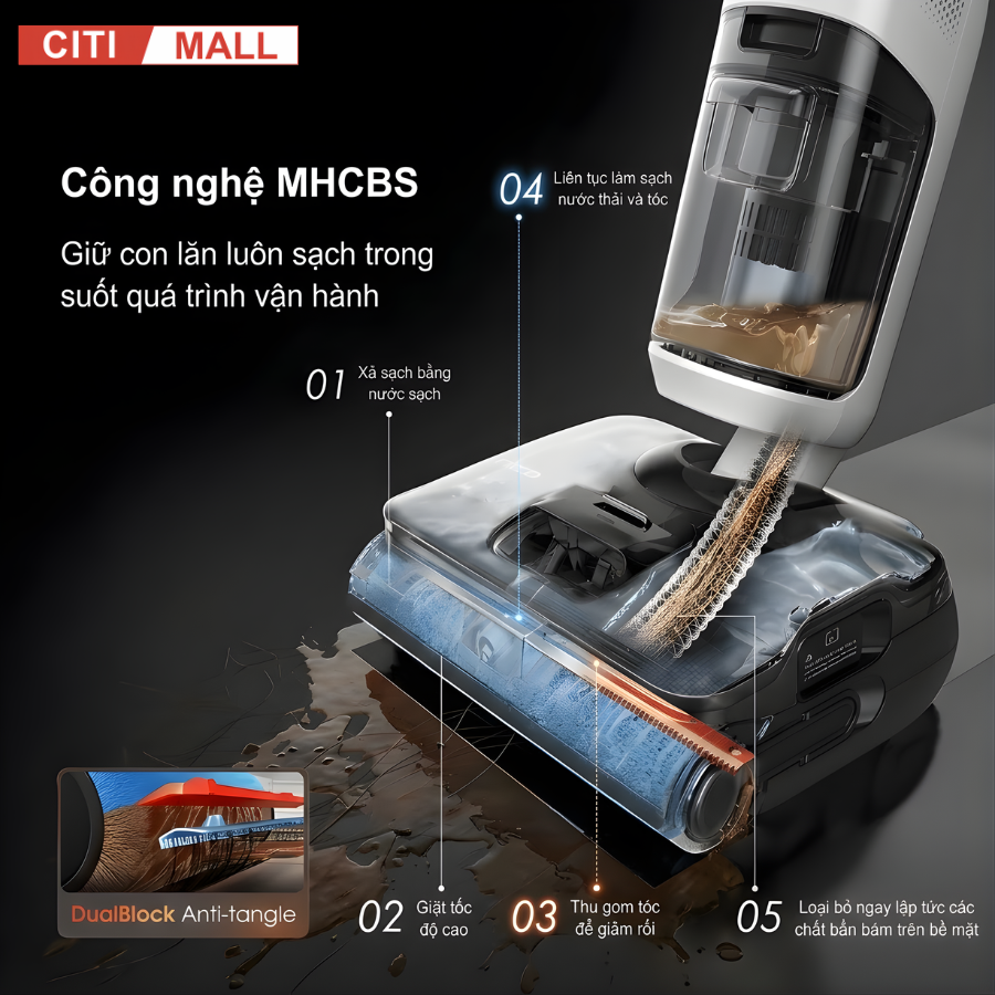 Tineco FLOOR ONE S6 Stretch Steam - Máy Hút Bụi Lau Nhà 2026 tại Citimall 14