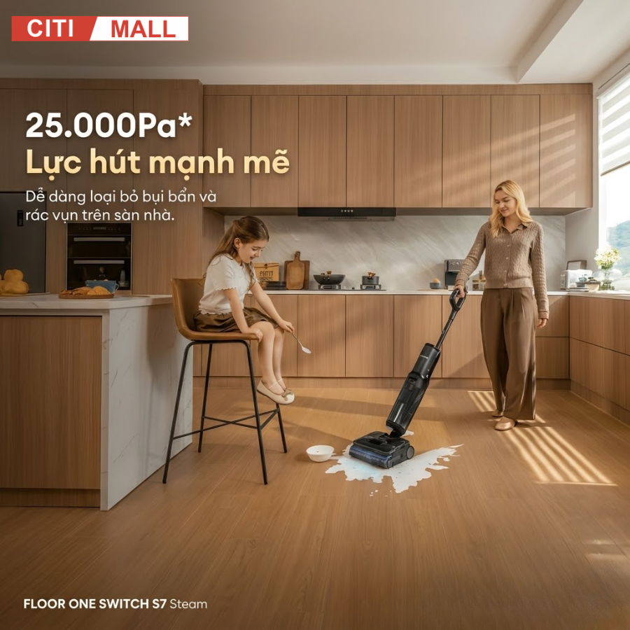 Tineco FLOOR ONE Switch S7 Steam- Máy Hút Bụi Lau Nhà 2026 tại Citimall 14