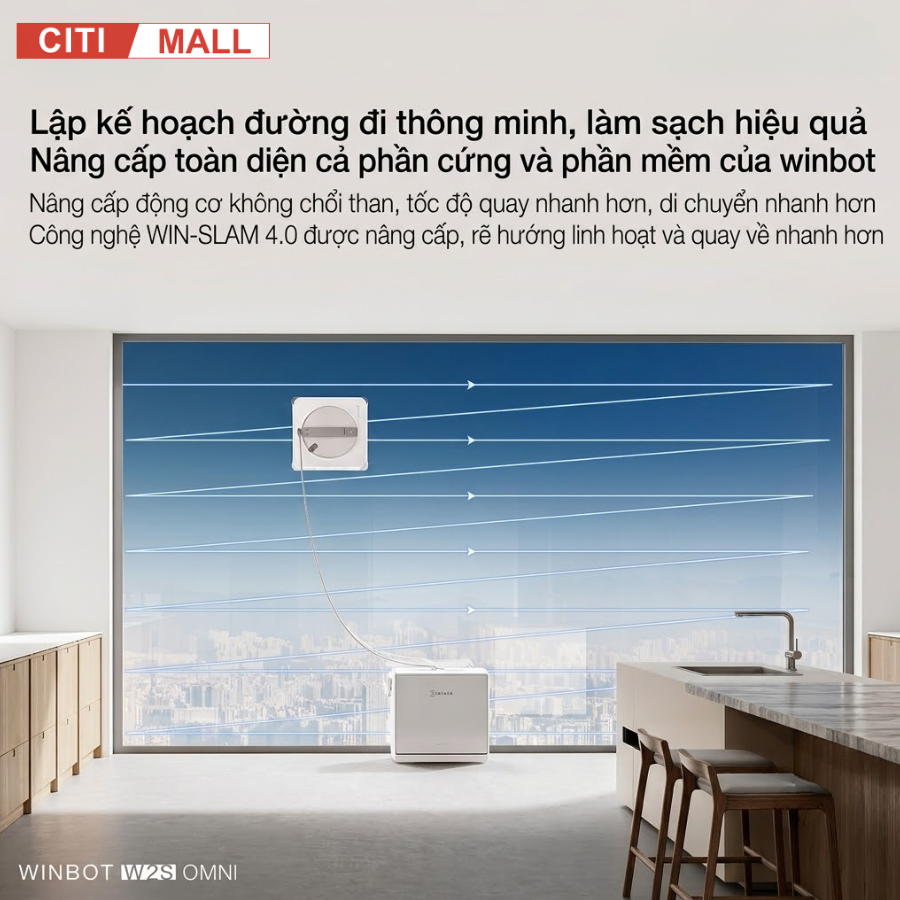 Ecovacs Winbot W2S Omni - Robot Hút Bụi Lau Nhà 2026 tại Citimall 14