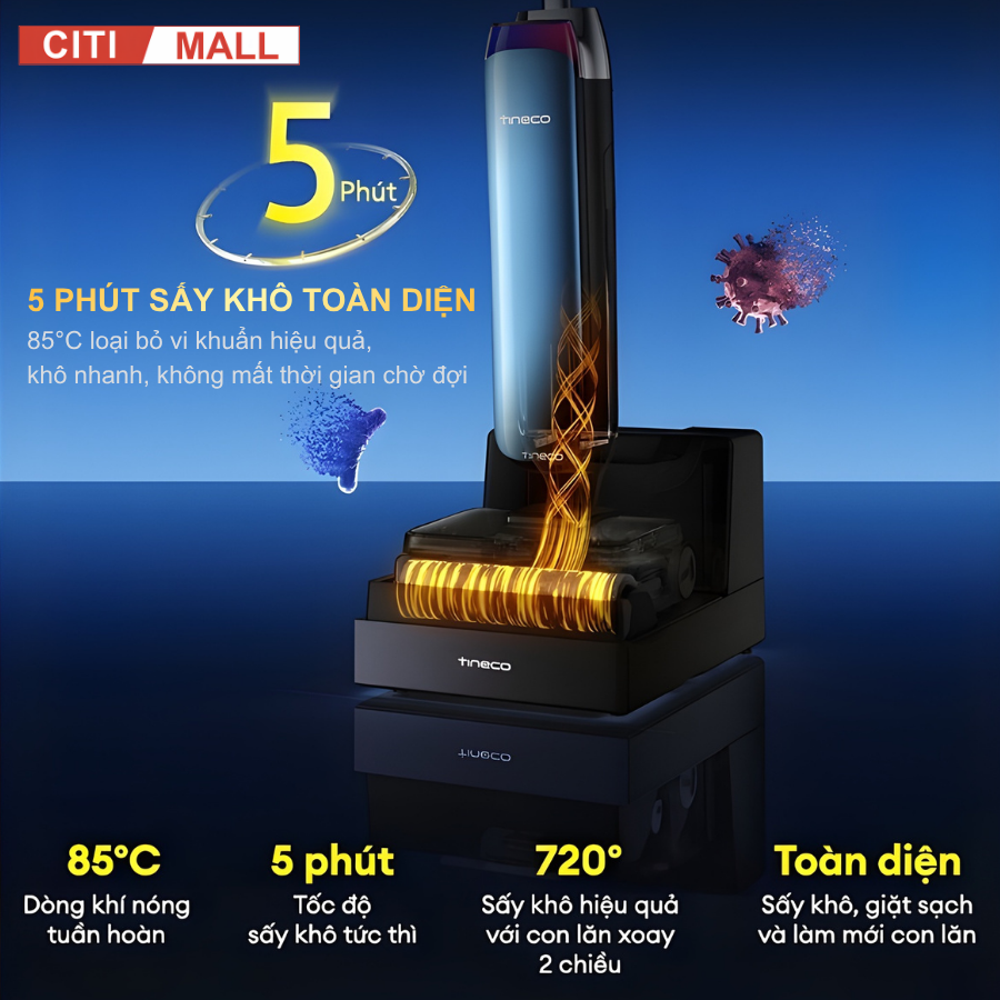 Tineco Station S9 Artist- Máy Hút Bụi Lau Nhà 2026 tại Citimall 15